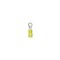Panduit Ring Terminal, 3/8 in Stud Size, 10 AWG, 300 V, Vinyl Insulated, Yellow, 50 PK PV10-38RX-L - alternate 2